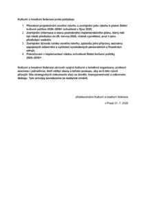 Vyjádření k novému návrhu Státní kulturní politiky